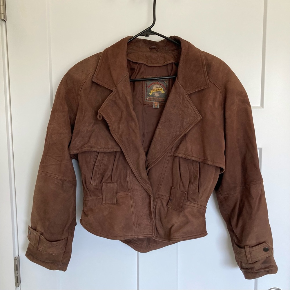 Vintage Retro Adventure Bound by Wilsons Women brown Leather Jacket, size S